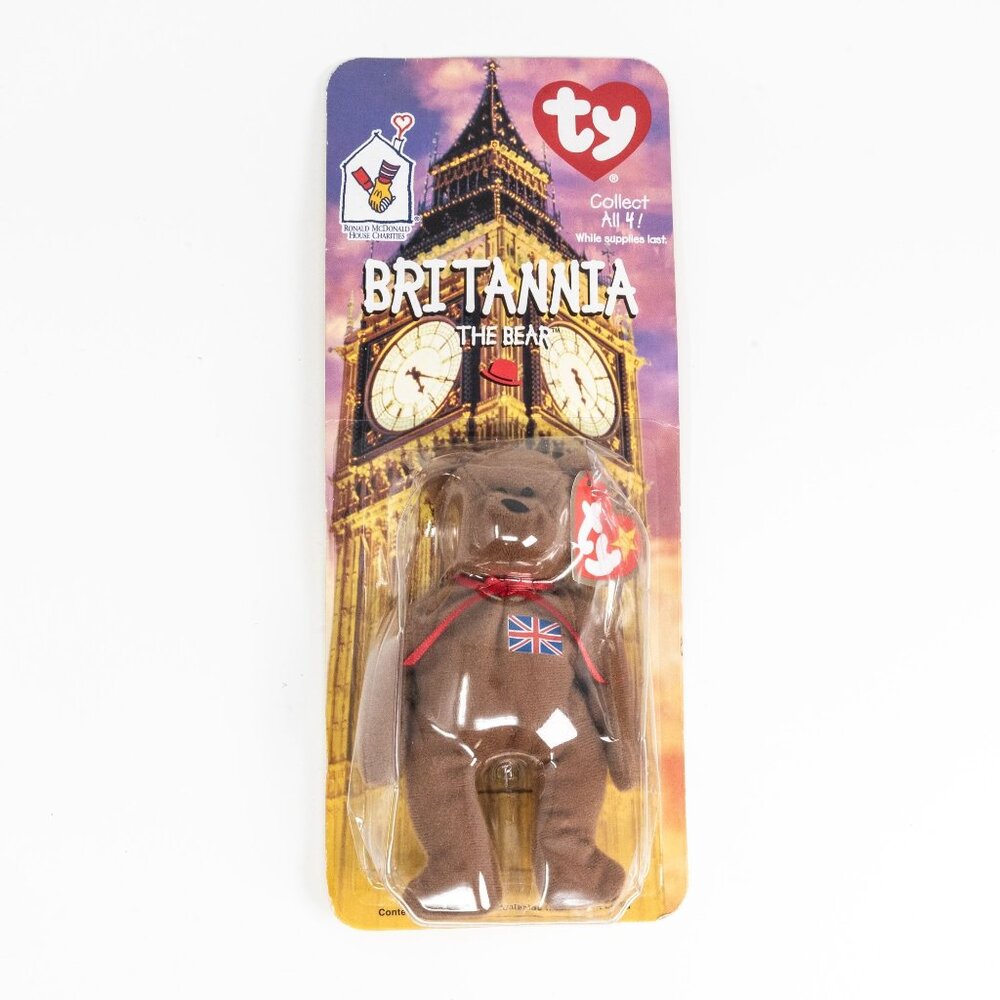 Britannia The Bear 1999 McDonalds Ty Beanie Baby Rare Errors 1993 OakBrook Colle